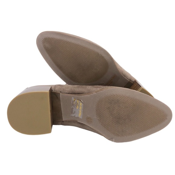 Wild Diva Taupe Brown Suede Ankle Boots Booties - Picture 6 of 6